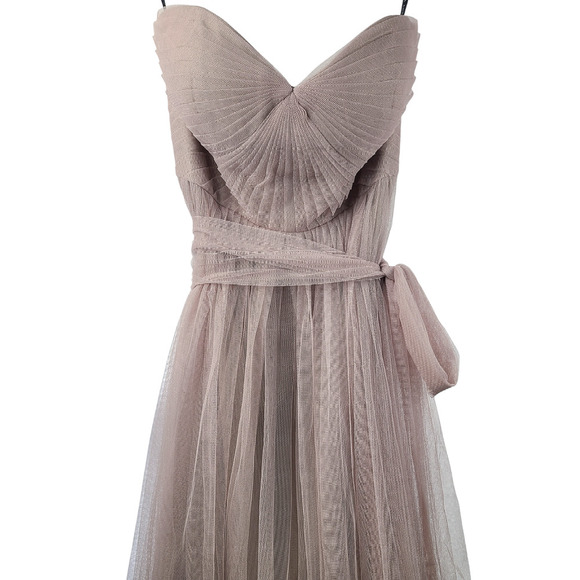 BHLDN Jenny Yoo Collection Women Size 6 Annabelle Dress Strapless Tulle - Picture 2 of 8